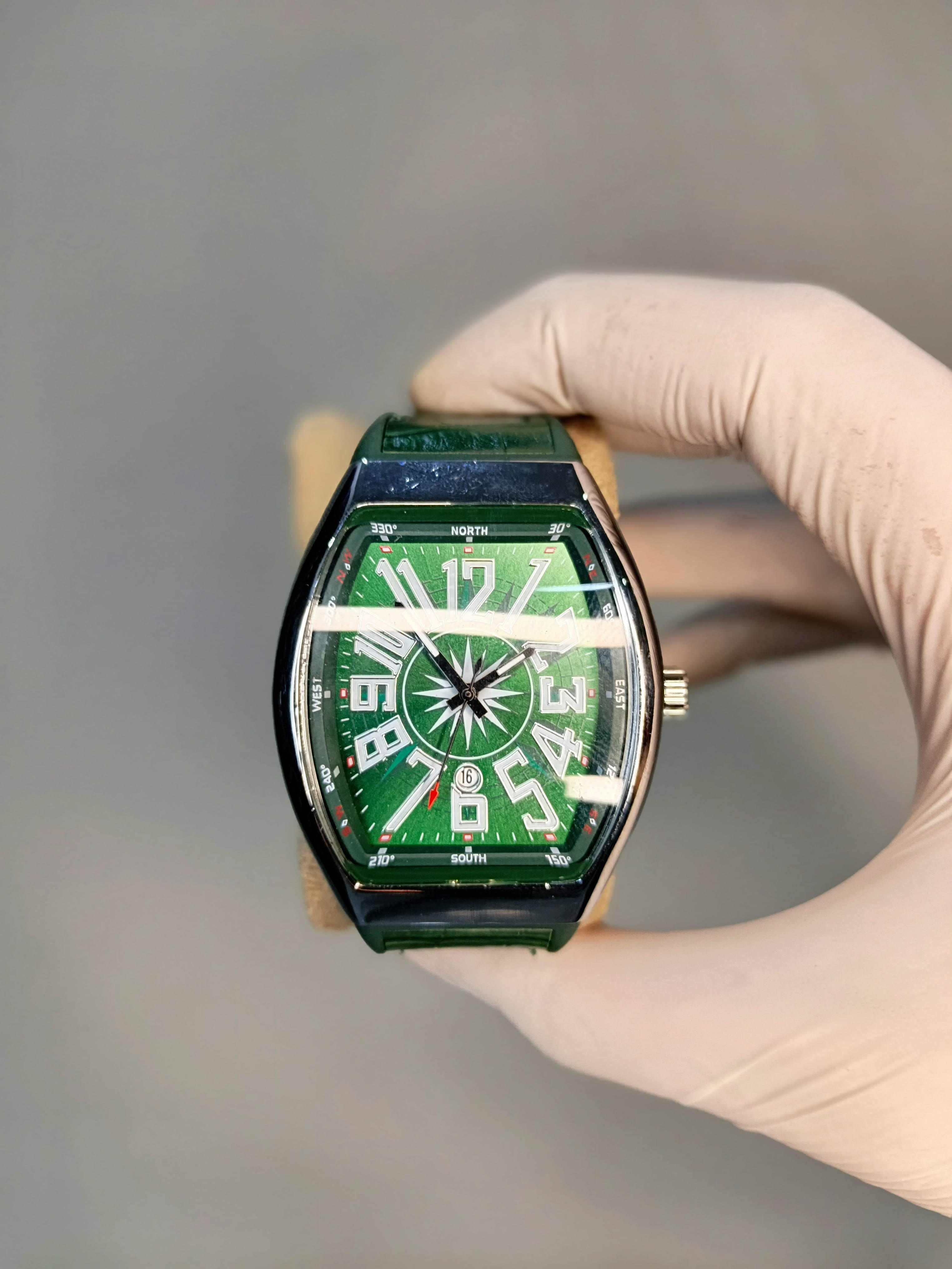 FM Vanguard Yachting Green - Silver Dial -AAA Quality.